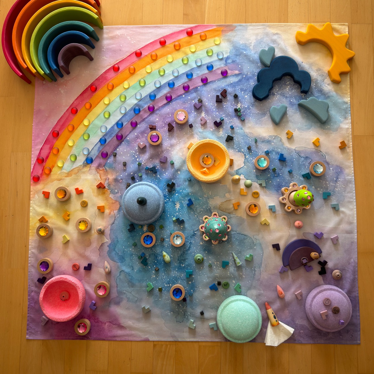 Spieltuch Magical Sky 100 x 100 cm