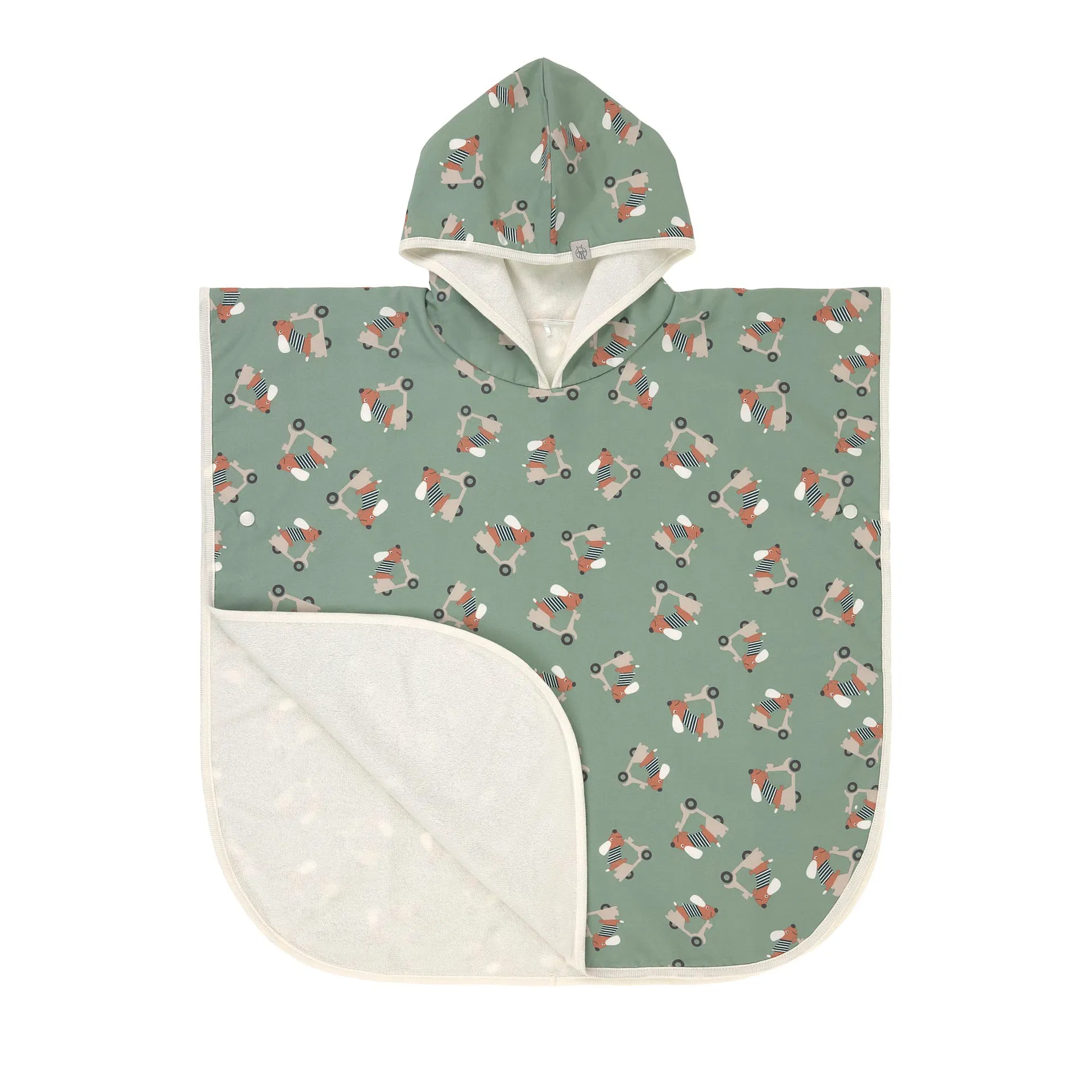 UV-Bade Poncho Hund Grün