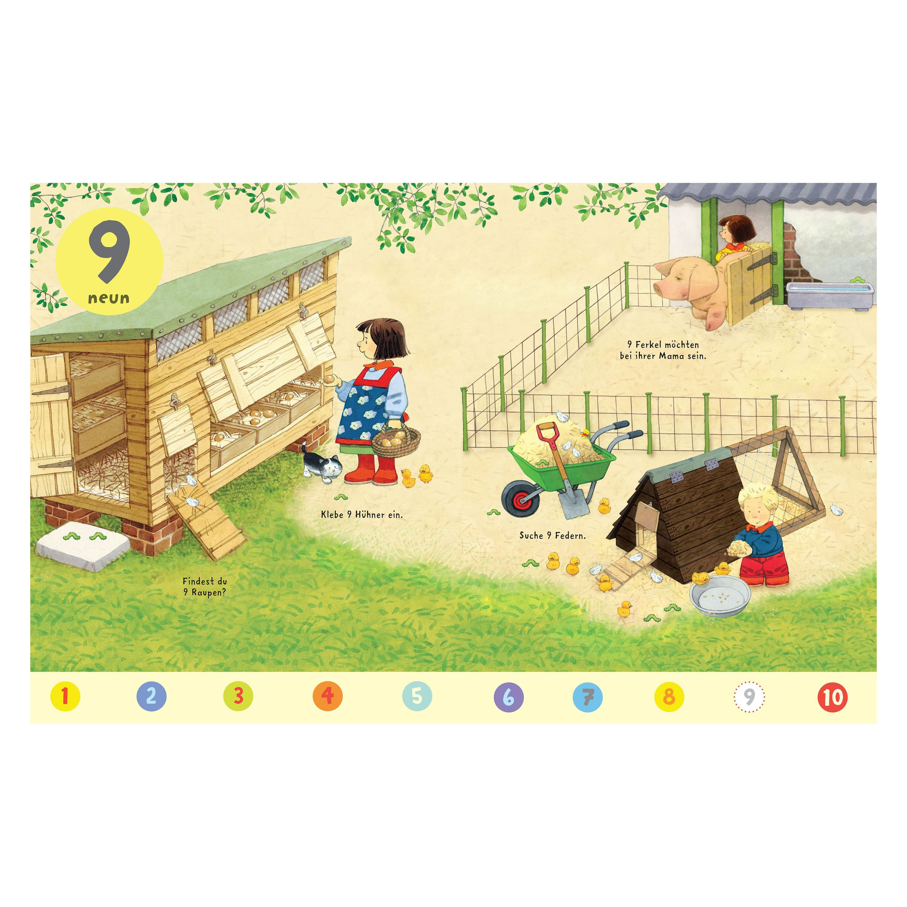 Mein erstes Stickerbuch: Zählen lernen auf dem Bauernhof