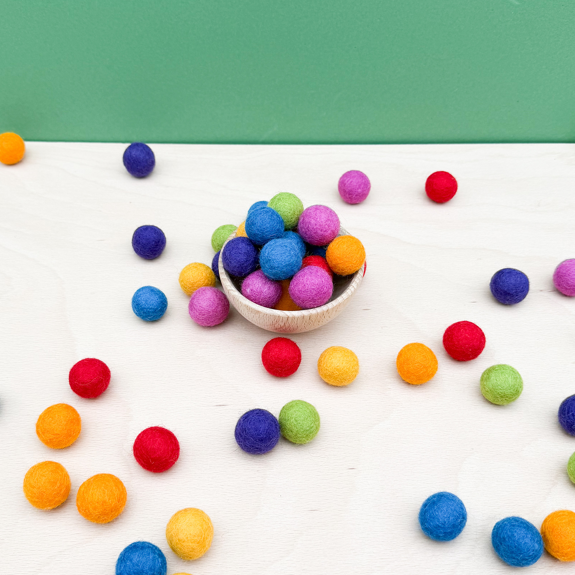 Filzkugeln Naturbunt Ø 2cm 140tlg.