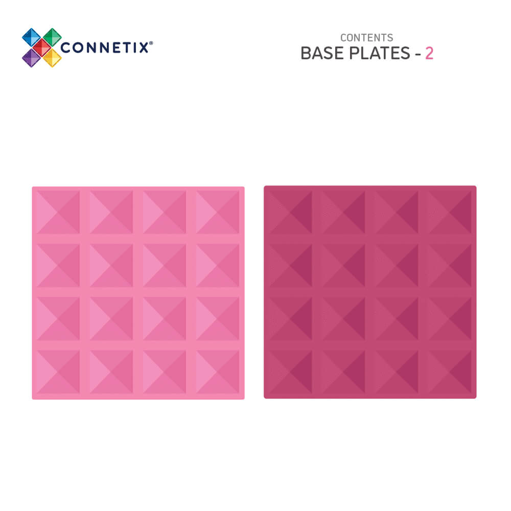 Magnetbausteine Basisplatten Pastel Pink und Berry 2tlg.