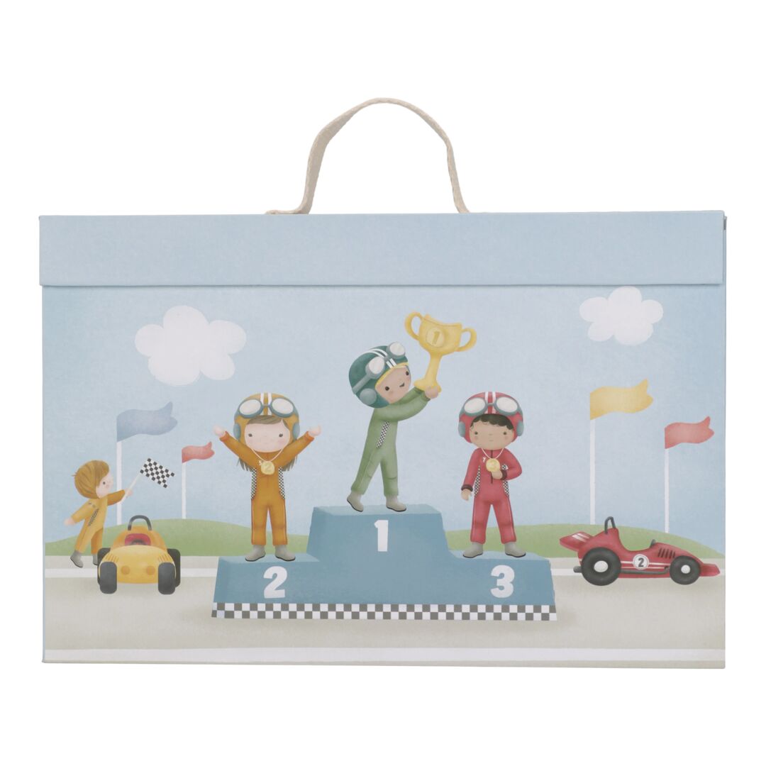 Holzrennbahn im Spielkoffer