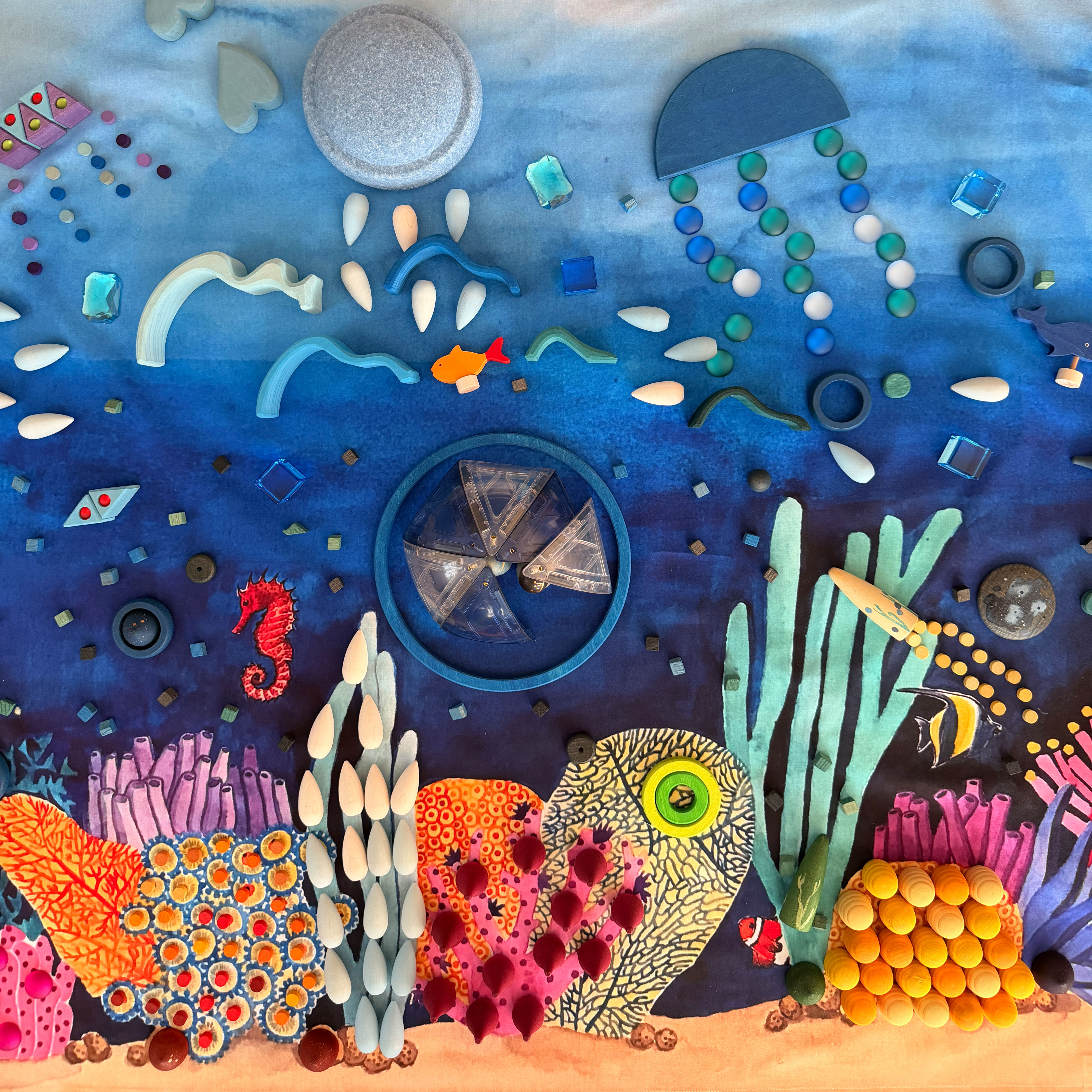 Spieltuch Amongst Corals 100 x 100 cm
