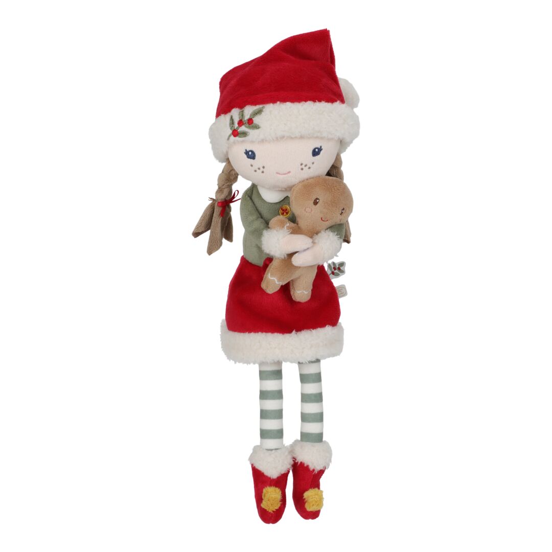 Kuschelpuppe Weihnachten Rosa