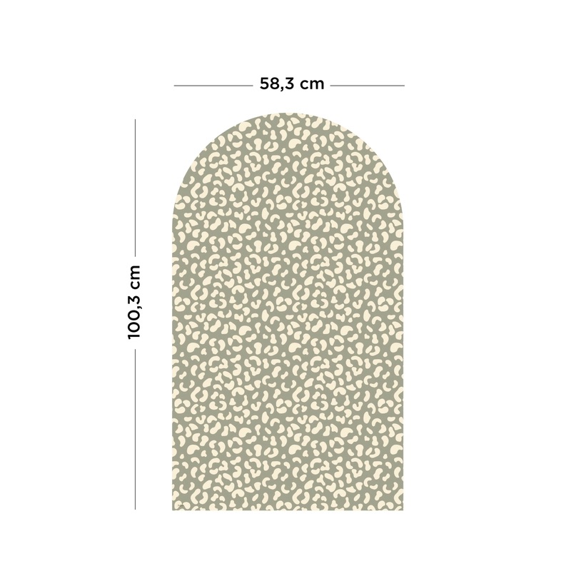Magnetische Tapete Rundbogen Leo Grün
