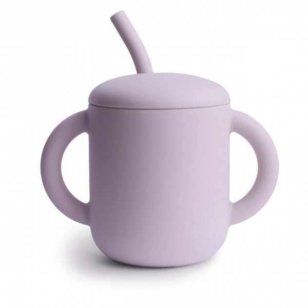 Trinklernbecher mit Strohhalm Soft Lilac