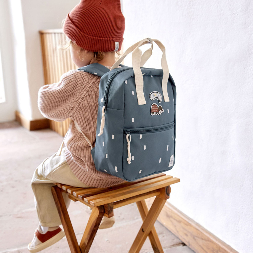 Rucksack Square Happy Prints Midnight Blue