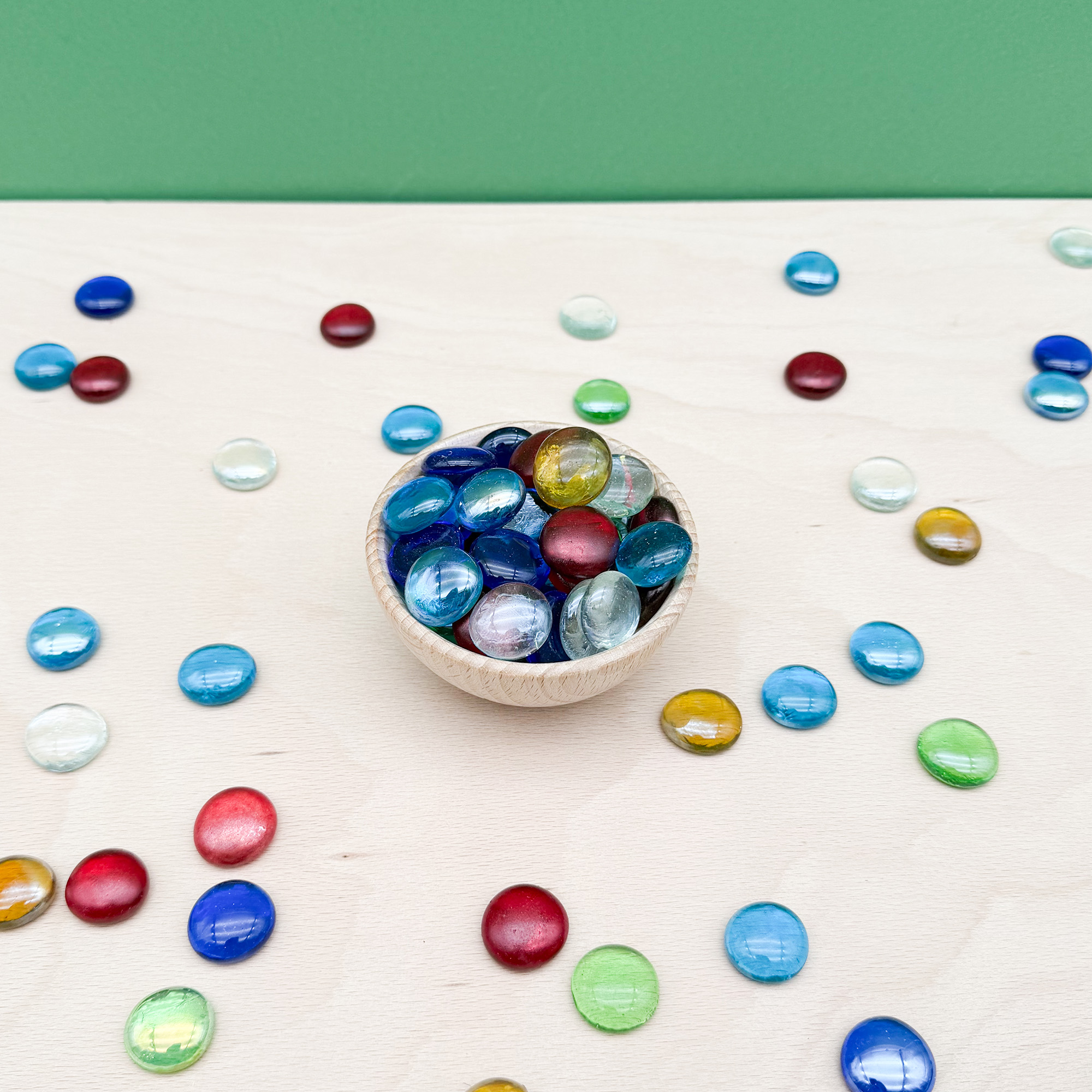 Glasnuggets transparent gemischt