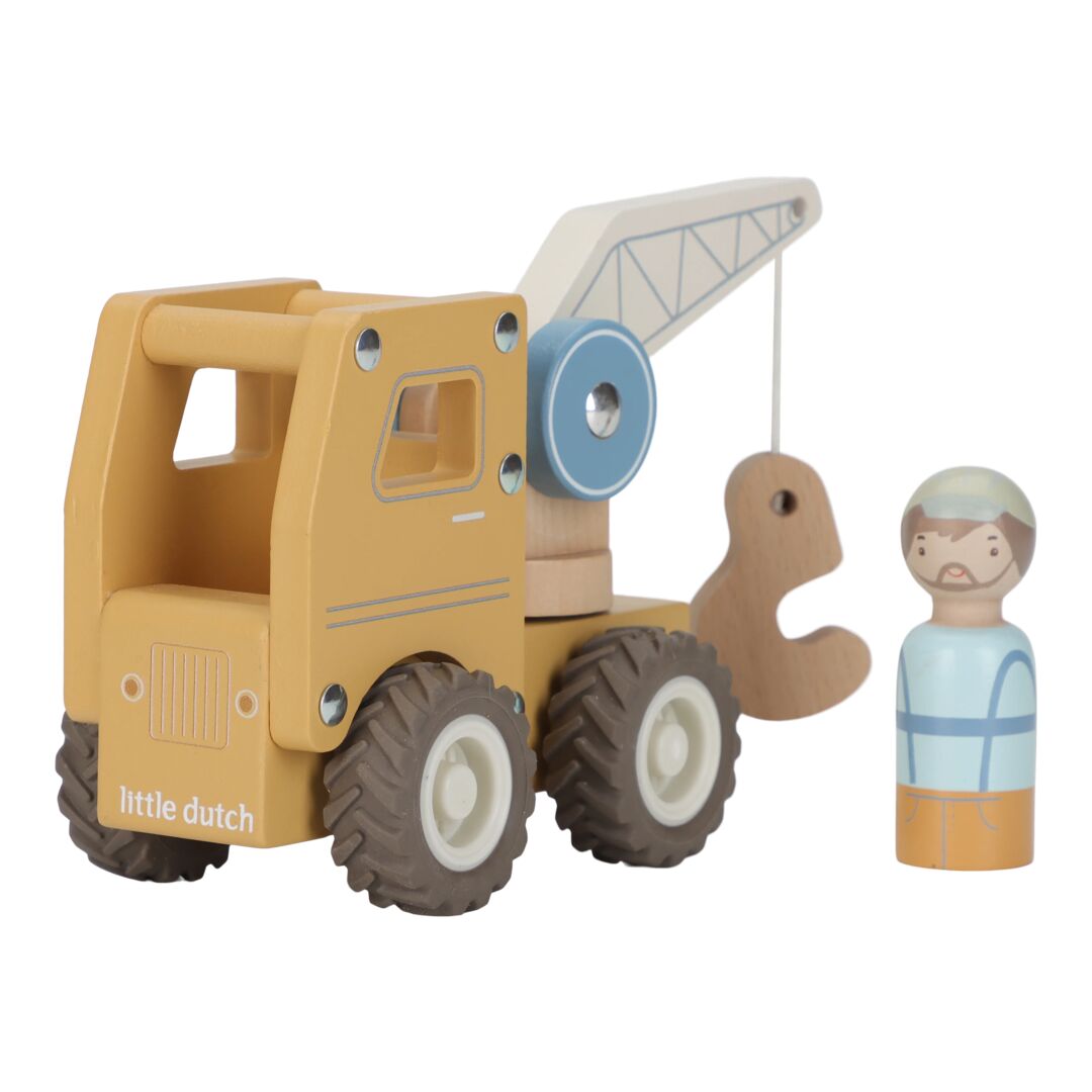Kran mit Holzpuppe