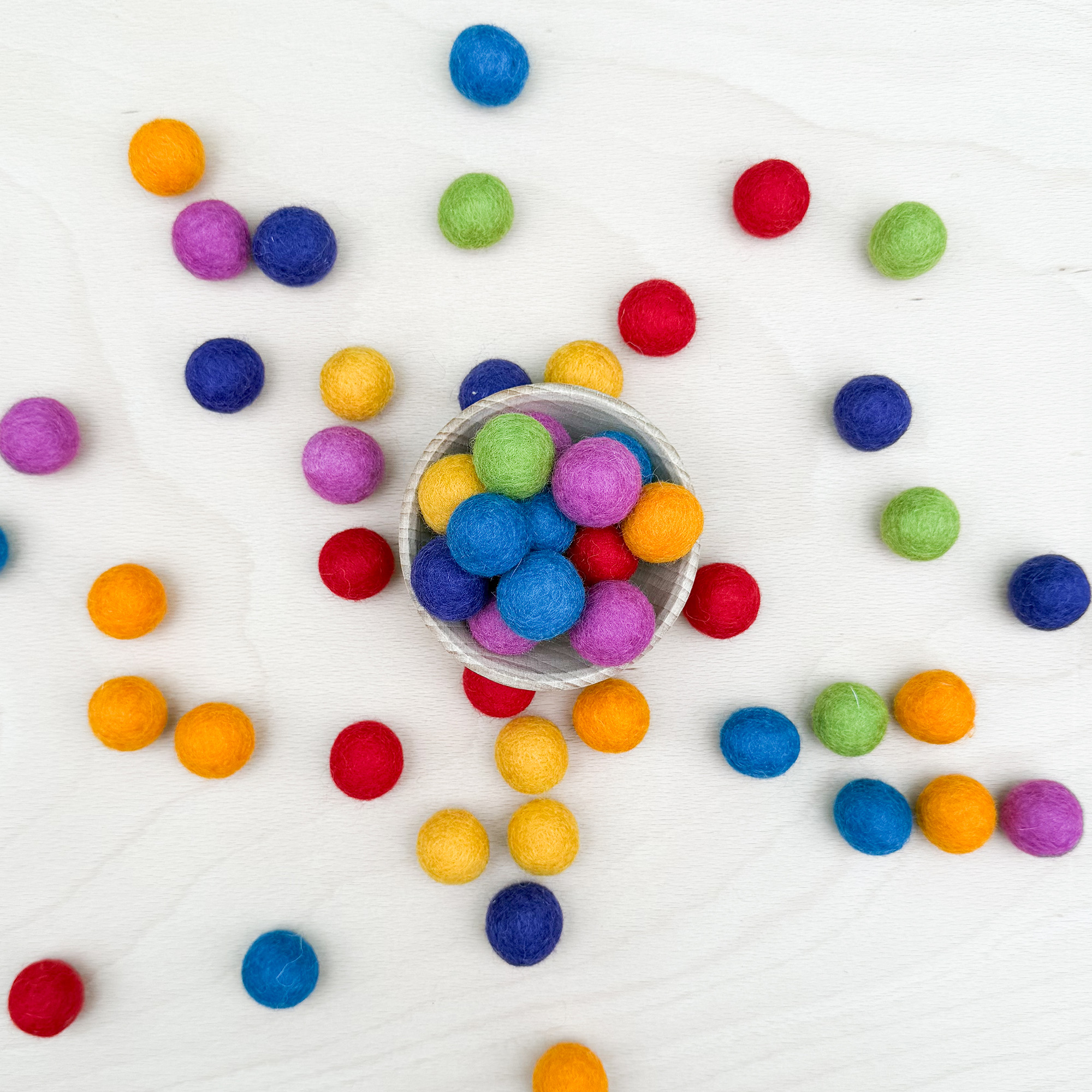 Filzkugeln Naturbunt Ø 2cm 140tlg.