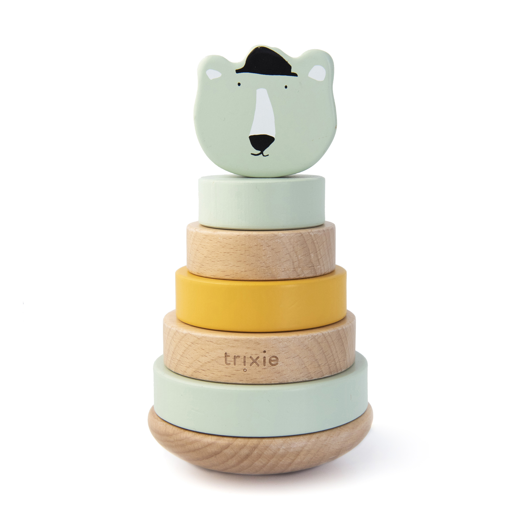Ringstapelturm Mr. Polar Bear Holz