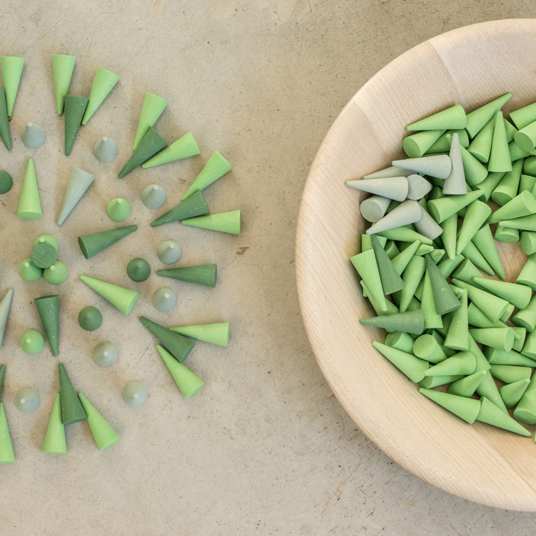 Mandala Green Cone Einzelstück