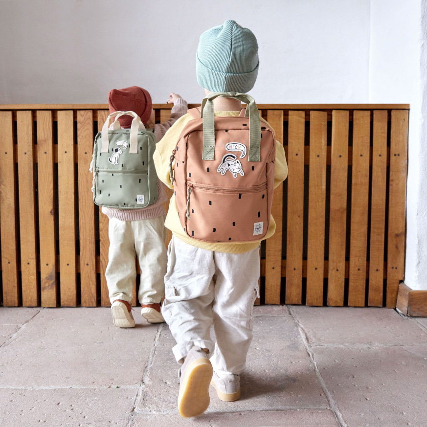 Rucksack Square Happy Prints Caramel