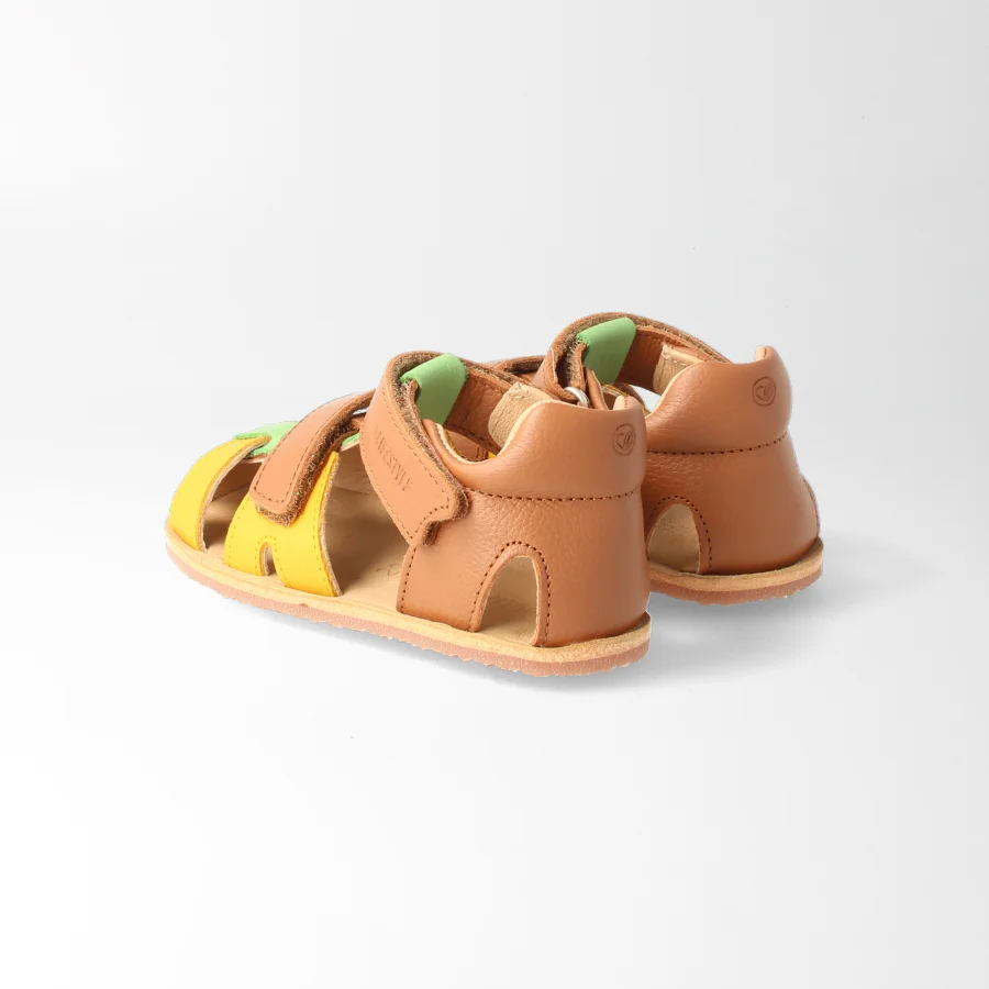 Sandale lederschildkröteSTYLE haselnuss