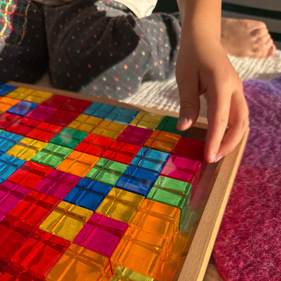 Lichtbauwürfel im Holzkasten 100tlg.