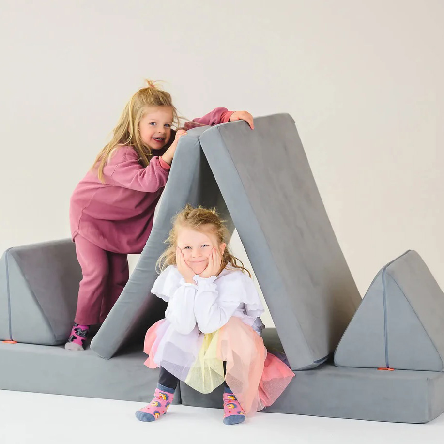 Spielsofa Velours Mond Grau Spielsofa Velours Mond Grau