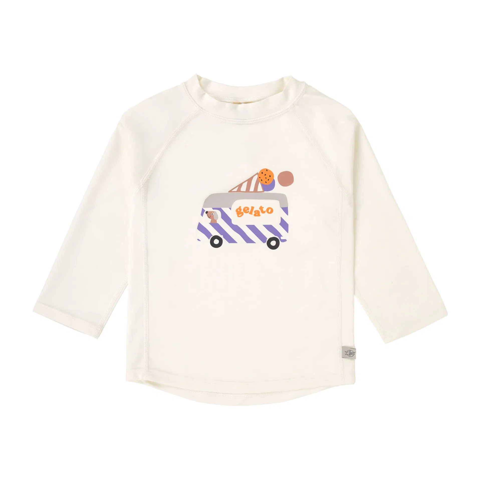 UV-Shirt langarm Eis Weiß