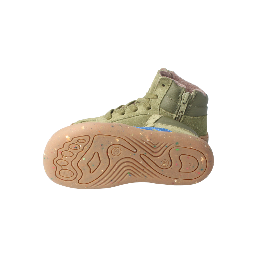 Barfußschuh wildbienenSTYLE khaki Wolle