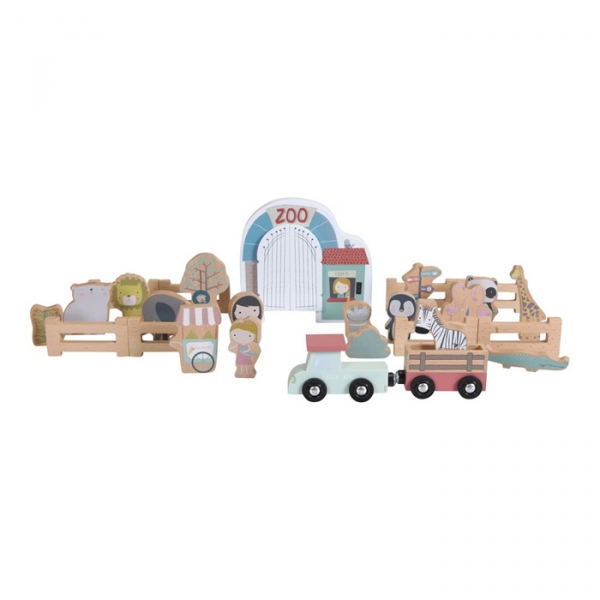 Bausteine Set Zoo Holz