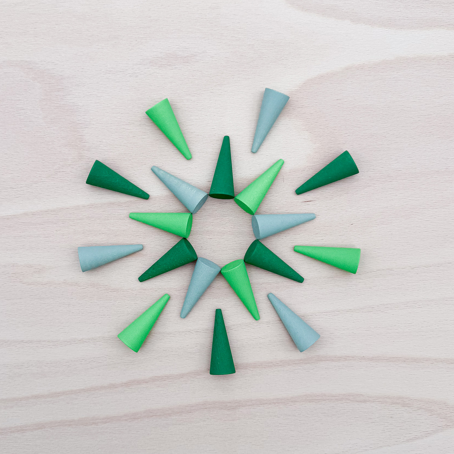 Mandala Green Cone Einzelstück