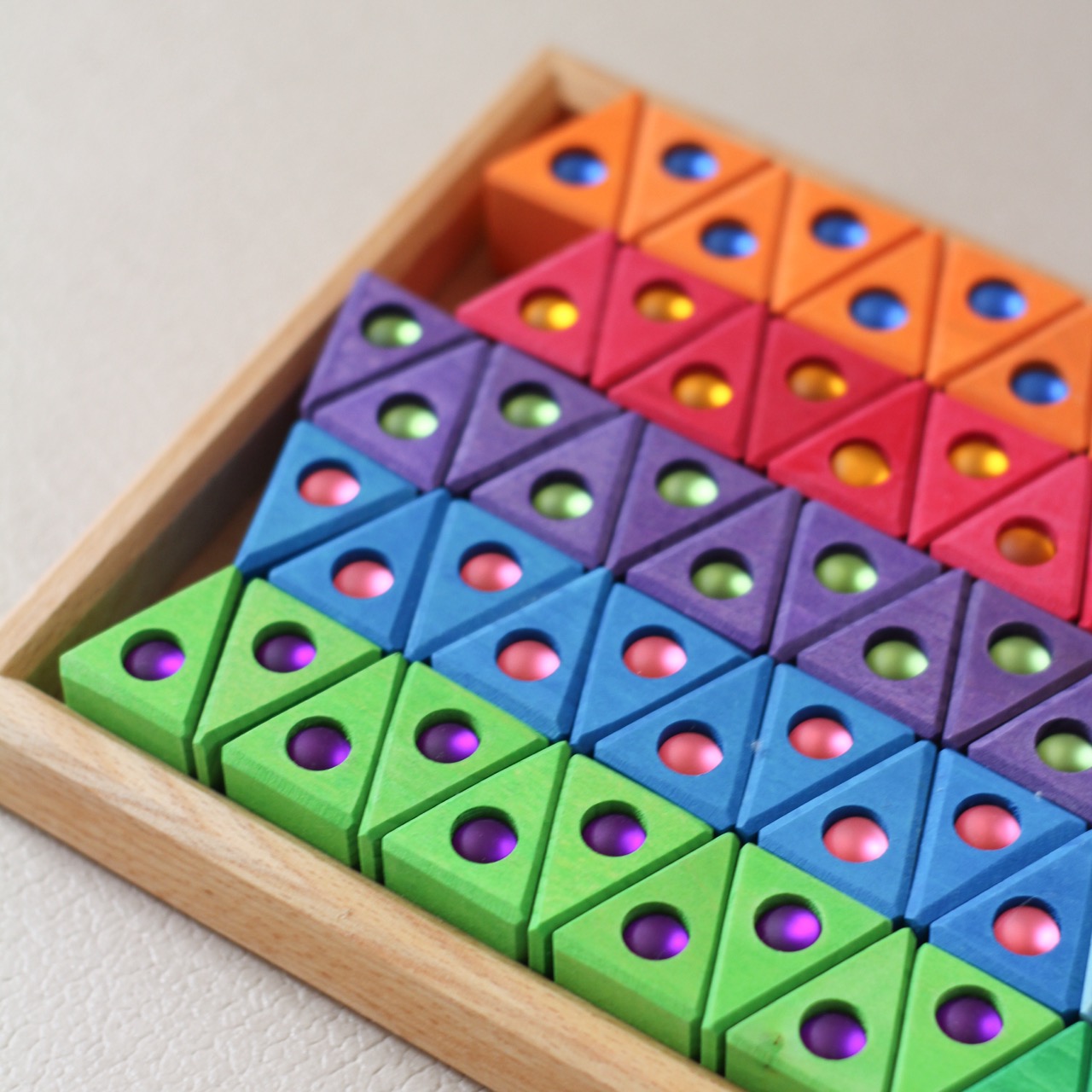 Dreiecke mit Glitzerstein Einzelstück