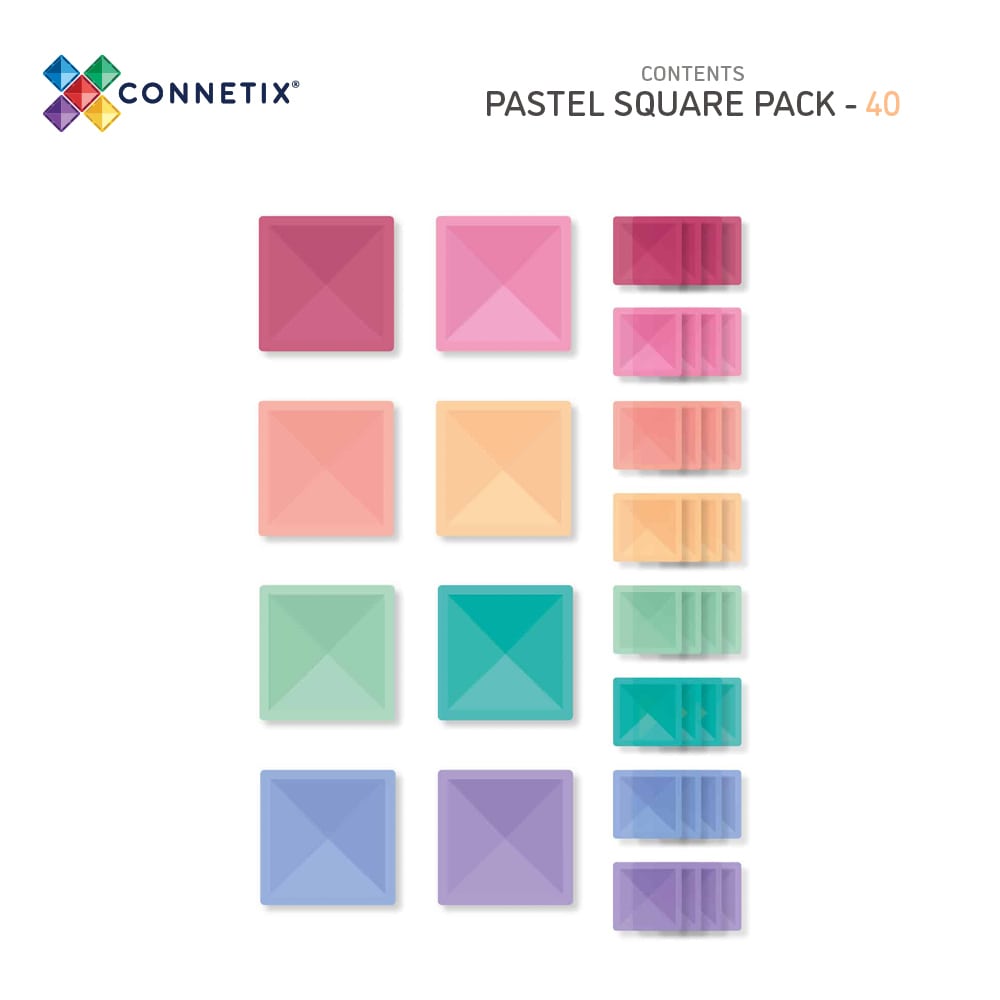 Magnetbausteine Pastel Square Pack 40tlg. Magnetbausteine Pastel Square Pack 40tlg.