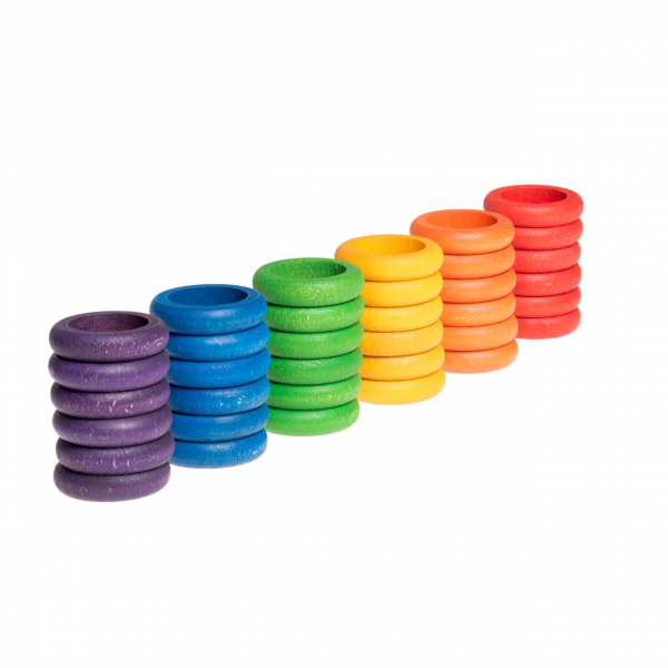 Holzspielzeug Set 36 Rings Holzspielzeug Set 36 Rings