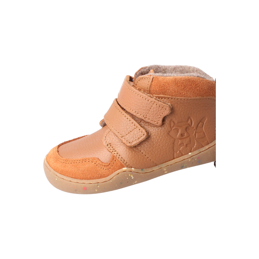 Barfußschuh waschbärSTYLE haselnuss Wolle