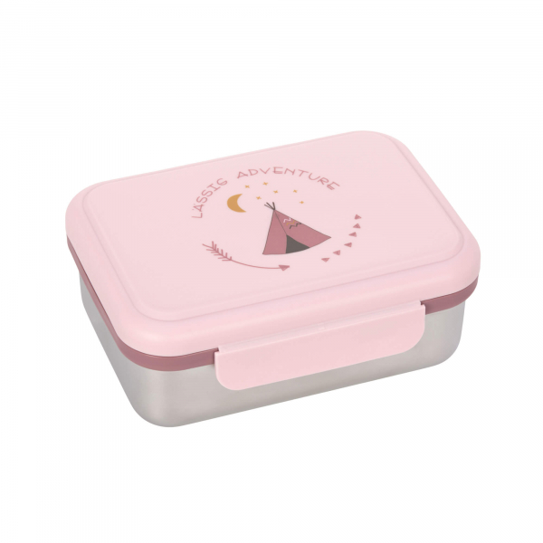 Kinder Brotdose Edelstahl Adventure Tipi Rosa