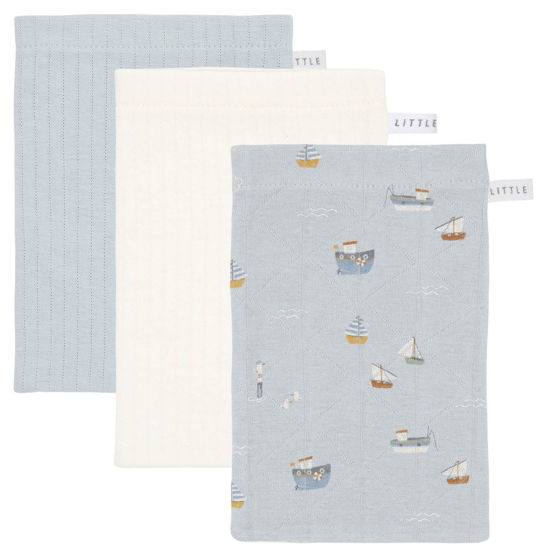 Waschlappen Set Sailors Bay Blue/Pure Soft White/Pure Soft Blue