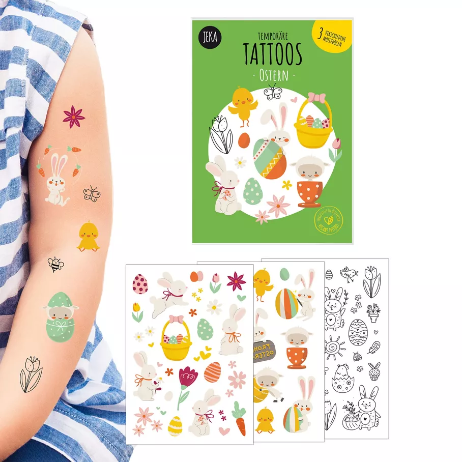 Temporäre Tattoos Ostern