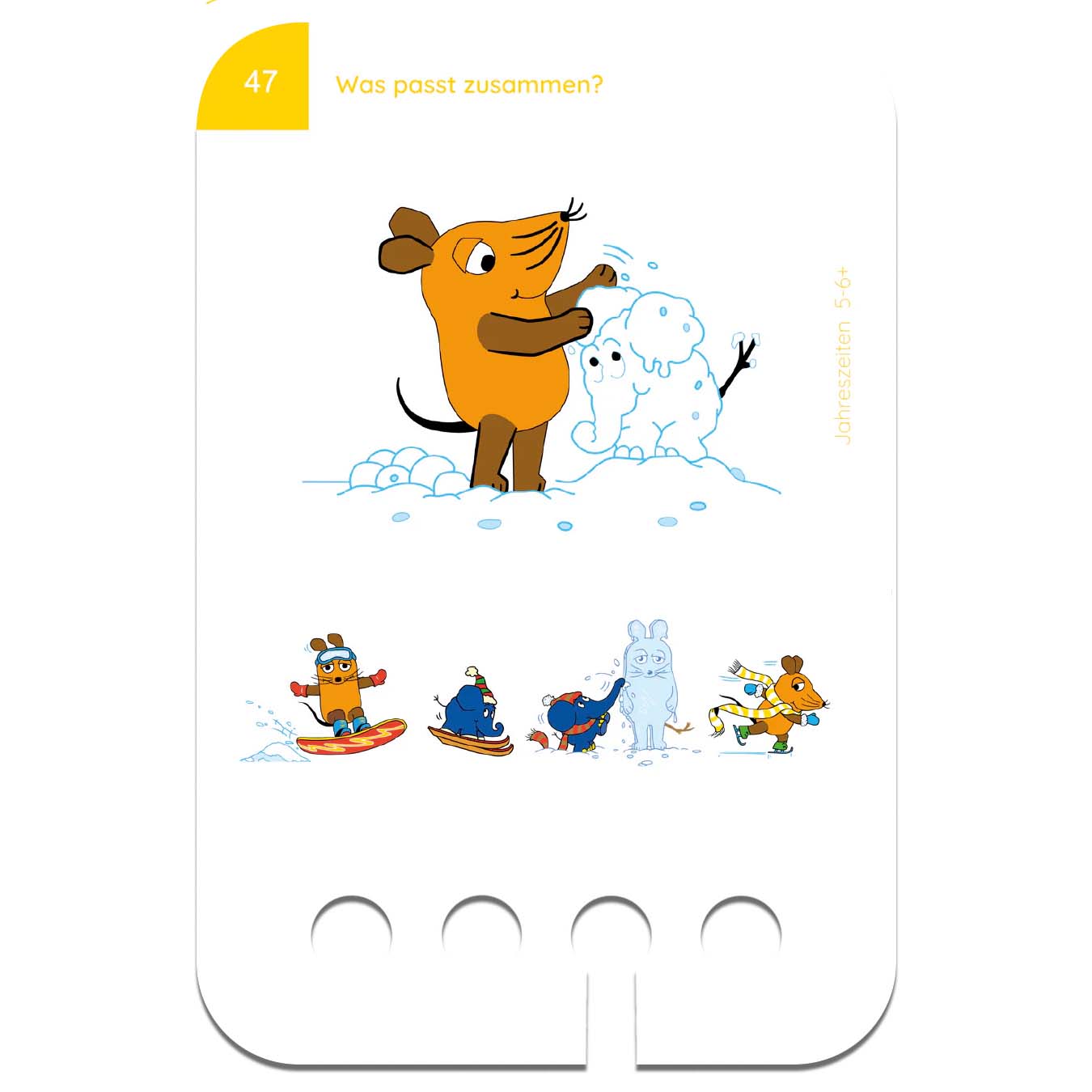 Lochkasten Kartensatz Jahreszeiten mit der Maus 5-6 Lochkasten Kartensatz Jahreszeiten mit der Maus 5-6