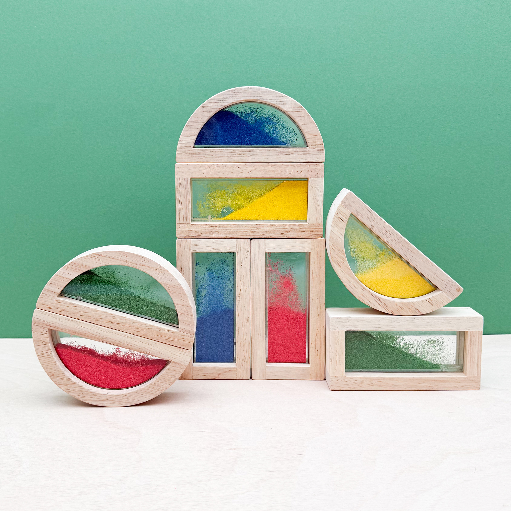 Regenbogen Bausteine mit Sandfüllung