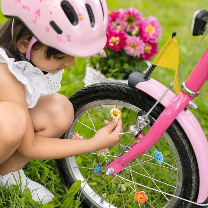 Fröhliche Fahrradspeichen-Clips