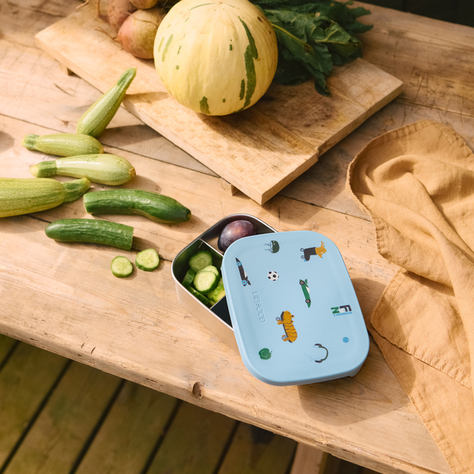 Jausenbox Arthur Edelstahl Fun / Beach blue