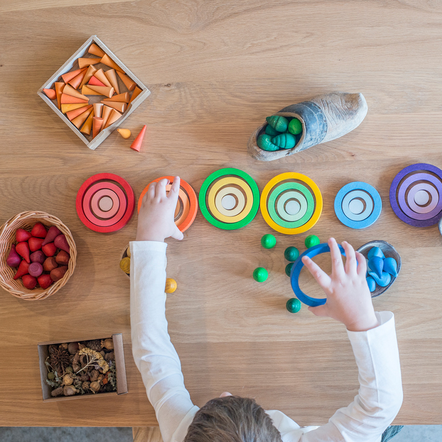 Holzspielzeug Set Nest Rings