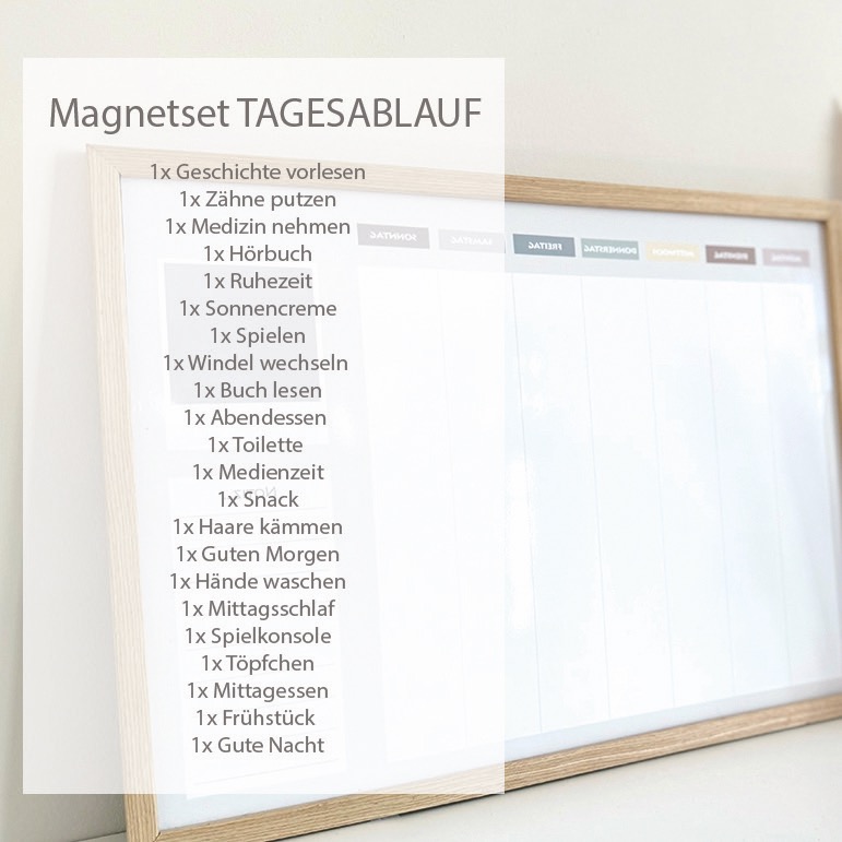 Magnet Set Tagesablauf