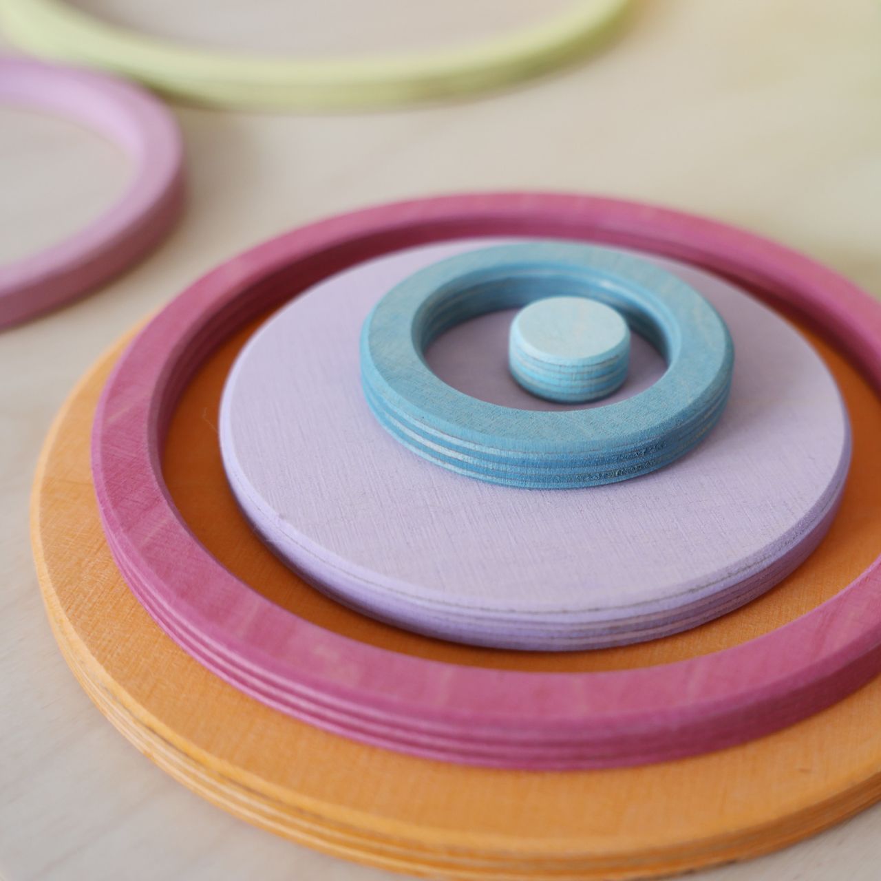 Konzentrische Kreise und Ringe Pastell