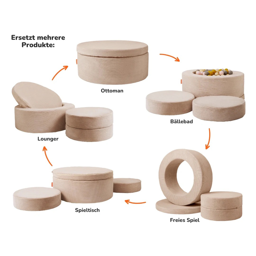 Donut Cord Karamell Beige