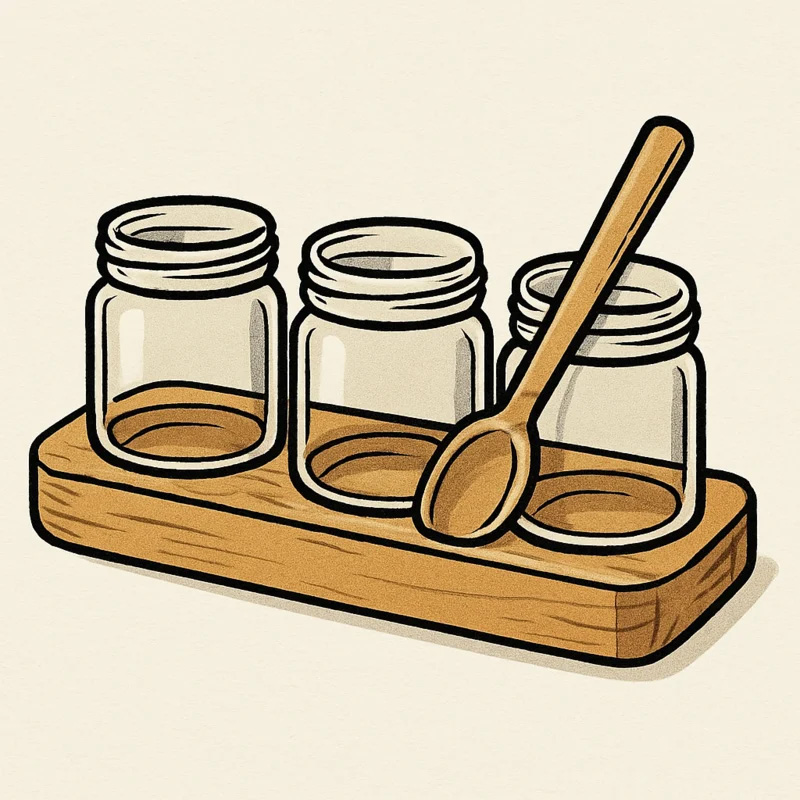 Sensorik Mischstation aus Holz