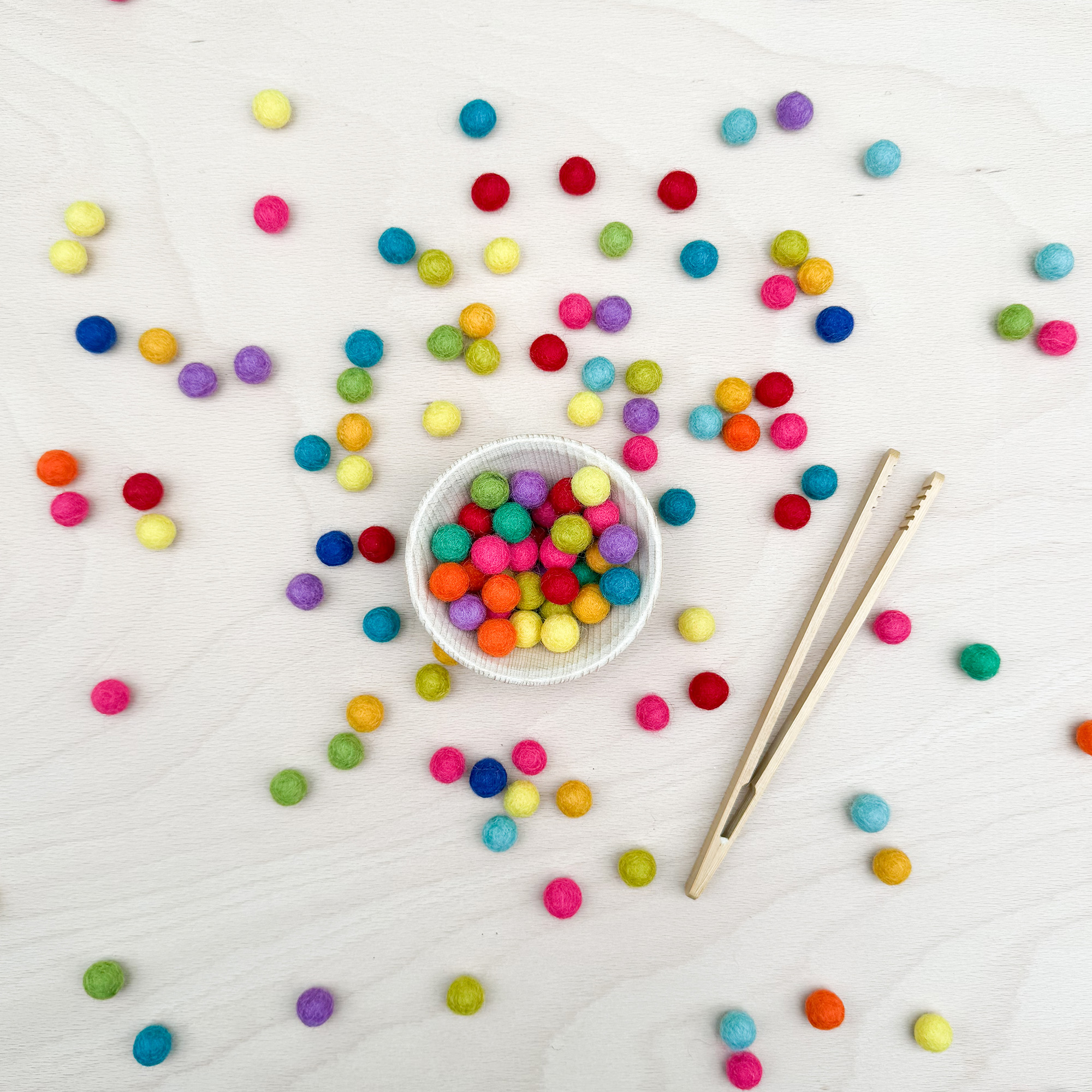 Filzkugeln Naturbunt Ø1cm 366tlg.