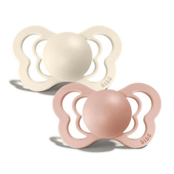 Schnuller Set Couture Ivory and Blush Silicone