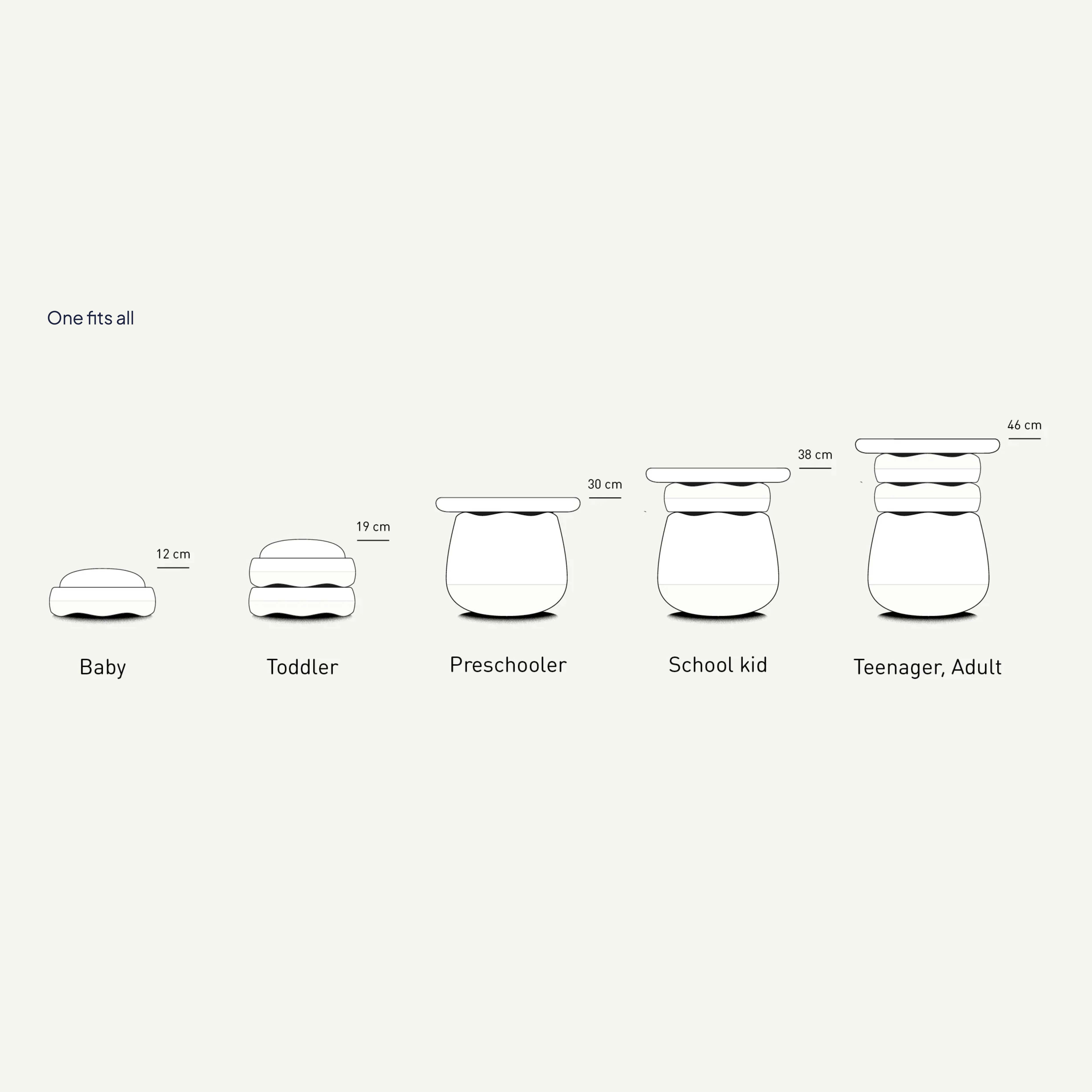 Base - Modularer Kinderhocker Rose