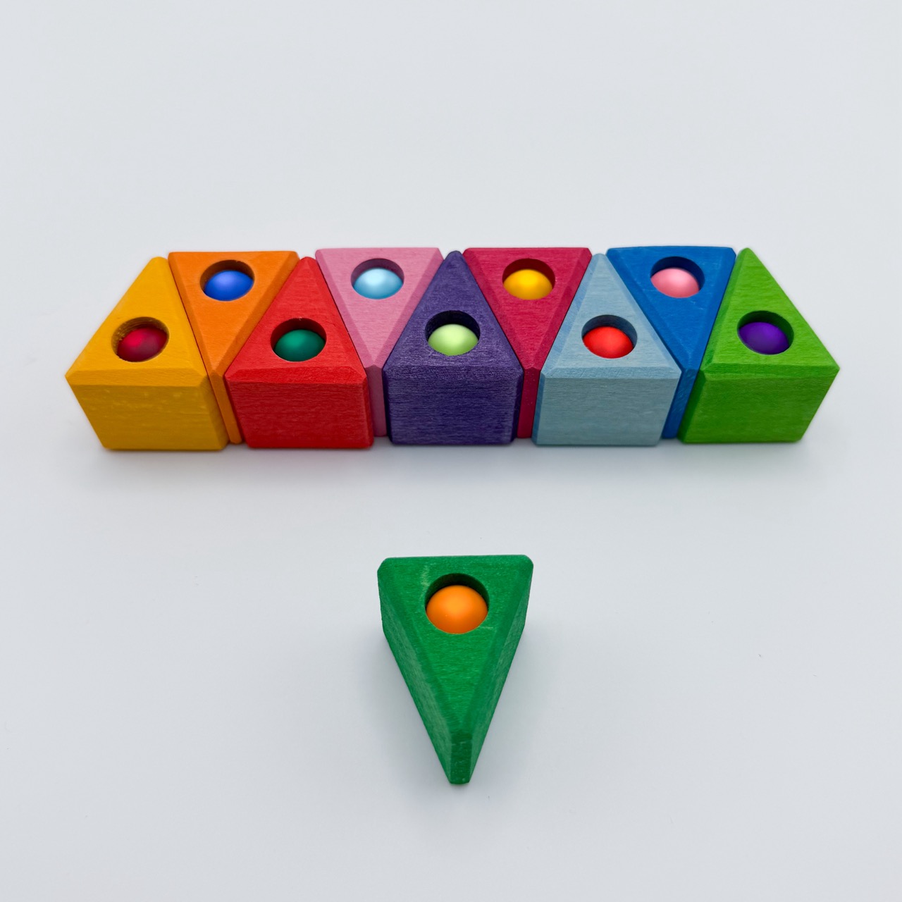 Dreiecke mit Glitzerstein Einzelstück