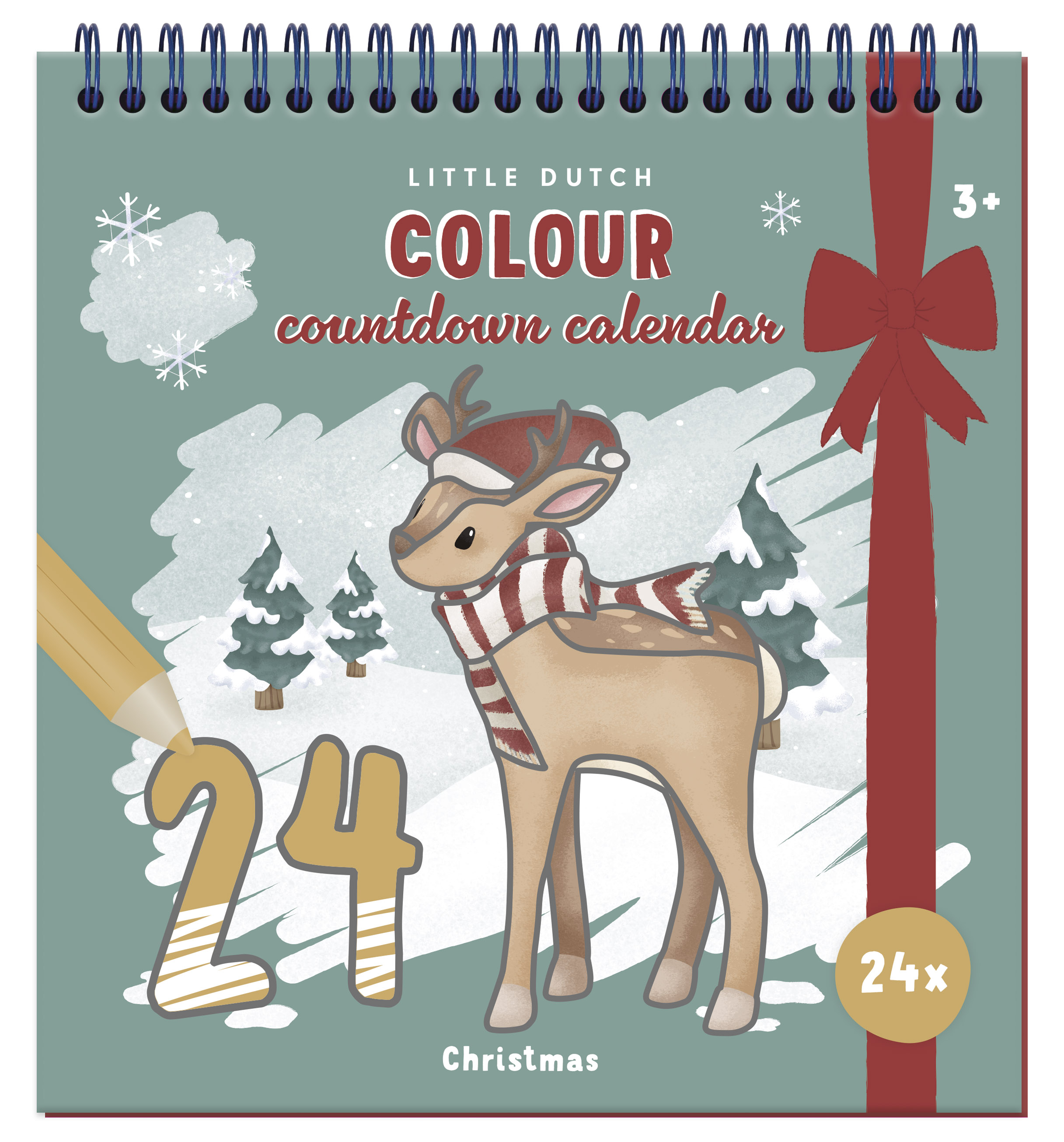 Weihnachts Countdown Kalender Malbuch