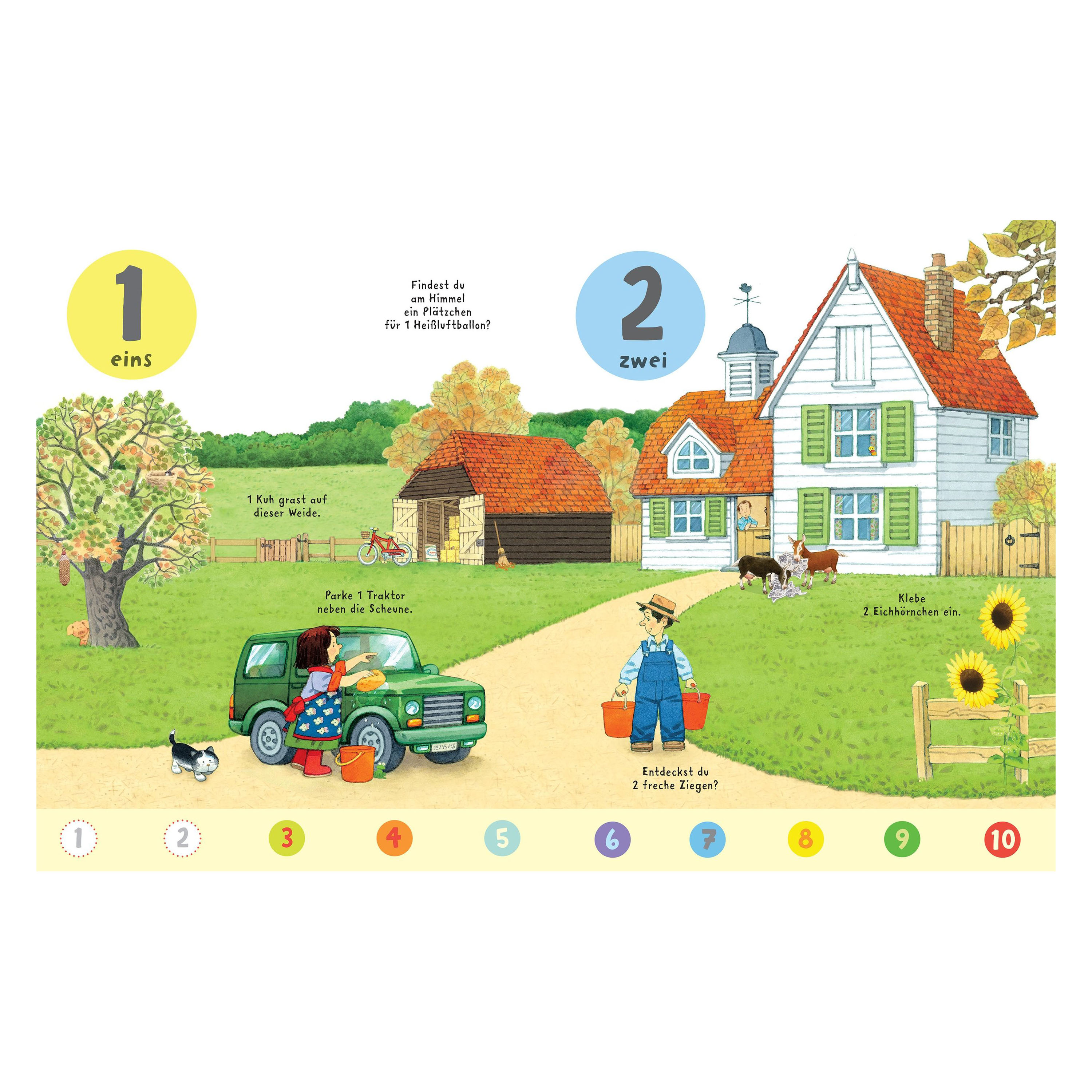 Mein erstes Stickerbuch: Zählen lernen auf dem Bauernhof