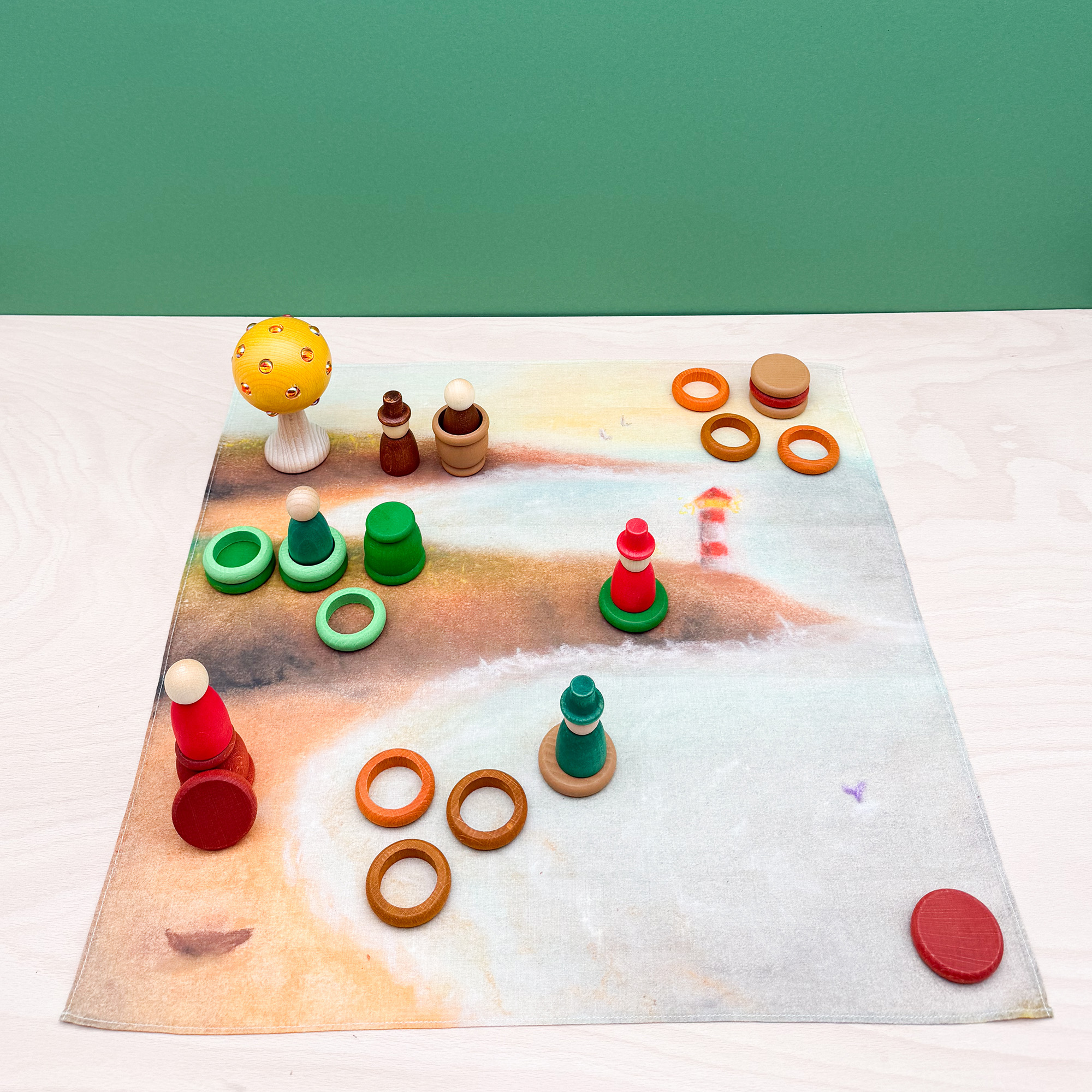 Spieltuch Strand 50 x 50 cm