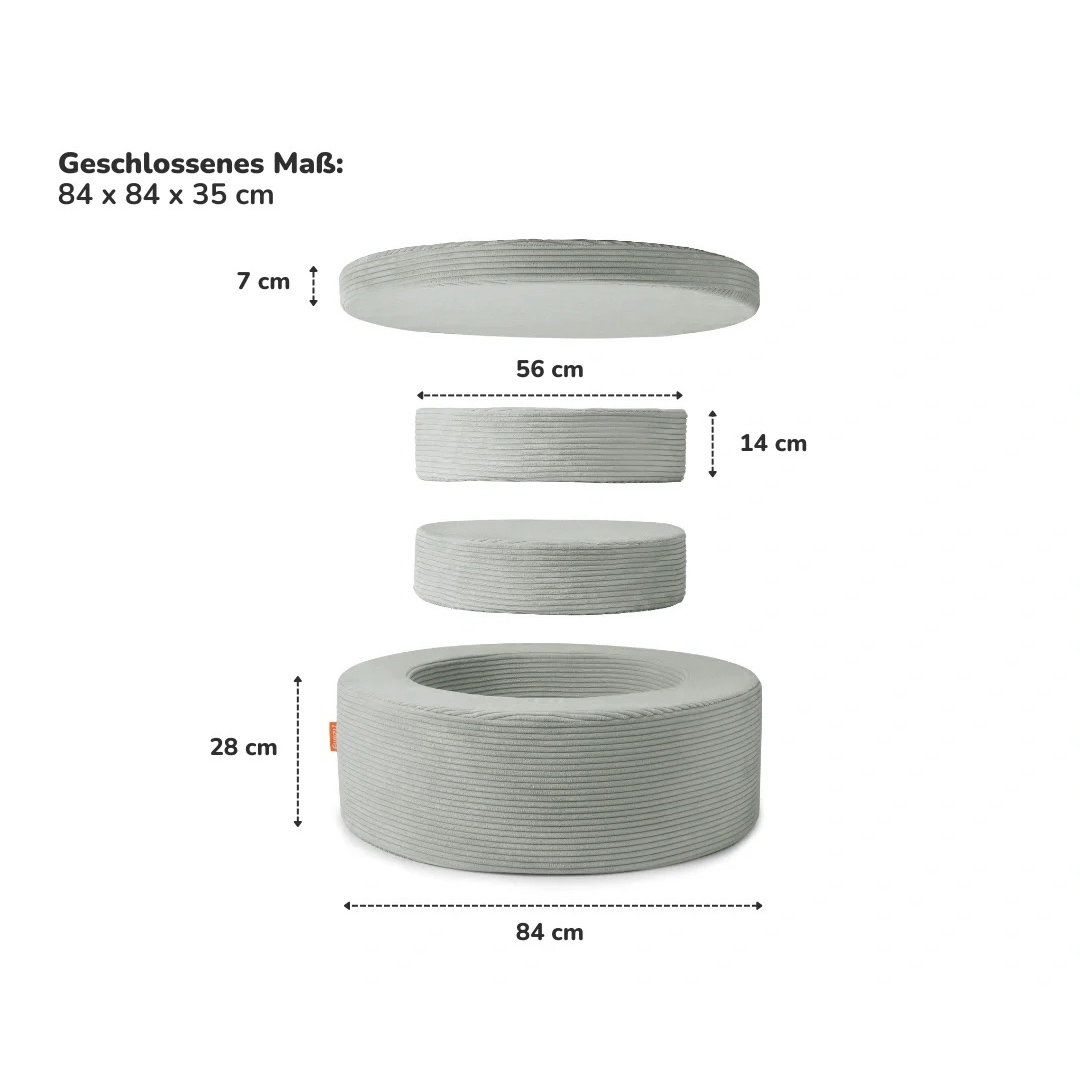 Donut Cord Salbei Grün